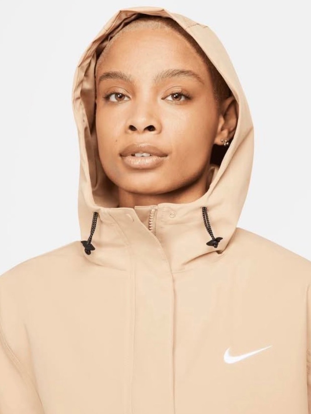 Nike Stormfit rain coat-Women's Hooded Utility Jacket in pinkish beige-like new